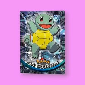 Pokemon 1999 TOPPS Squirtle #07 Blue Logo TV Animation Edition Card